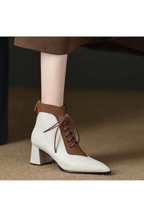 أحذية نسائية شتوية بوت قصير كعب	