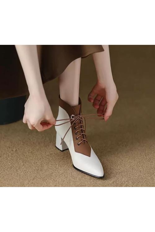 أحذية نسائية شتوية بوت قصير كعب	