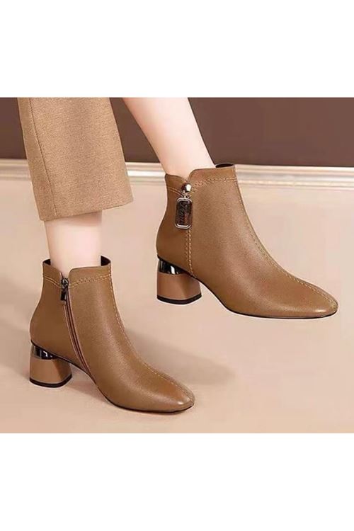 أحذية نسائية شتوية بوت قصير كعب	