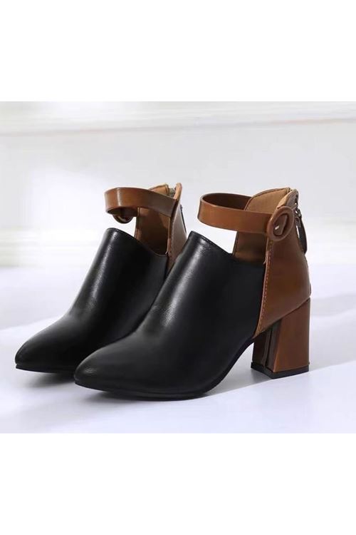 أحذية نسائية شتوية بوت قصير كعب	