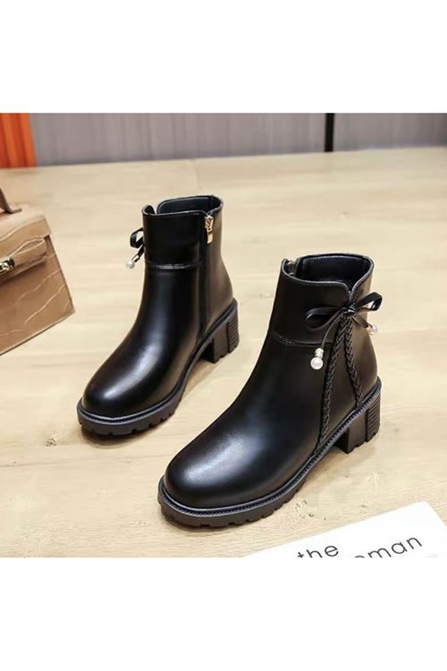 أحذية نسائية شتوية بوت قصير كعب	