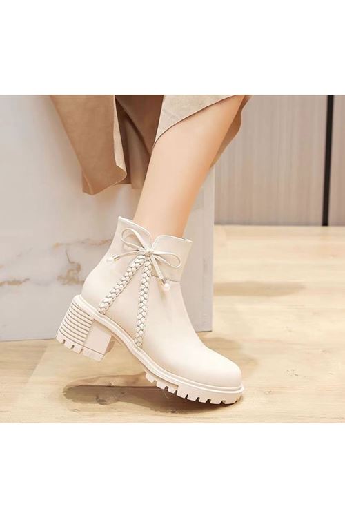 أحذية نسائية شتوية بوت قصير كعب	