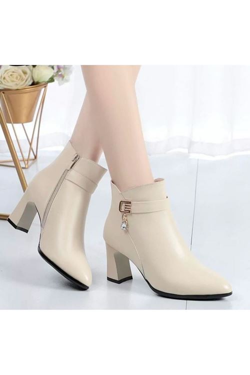 احذية نسائية شتوية بوت قصير كعب 