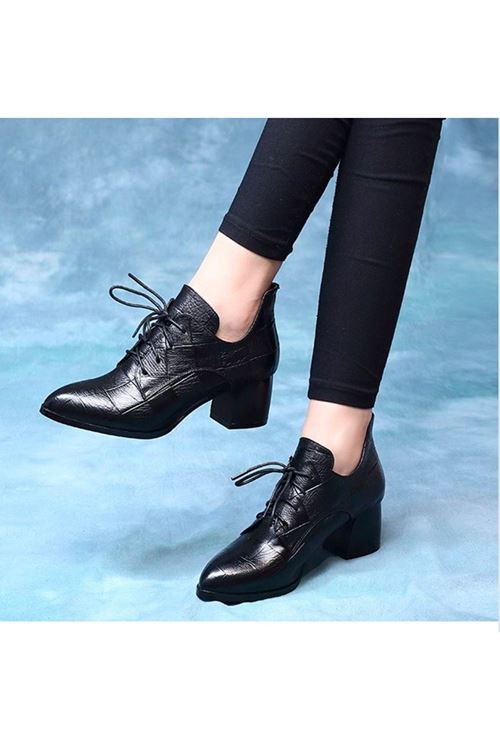 ‎الأحذية النسائية الشتوية حذاء  كعب