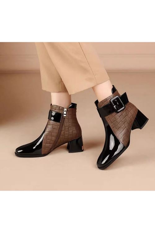 احذية نسائية شتوية بوت قصير كعب 