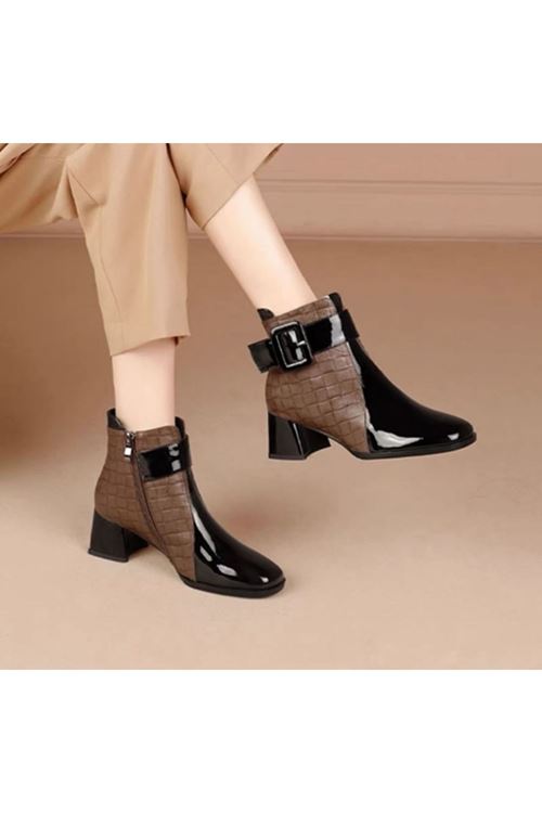 احذية نسائية شتوية بوت قصير كعب 