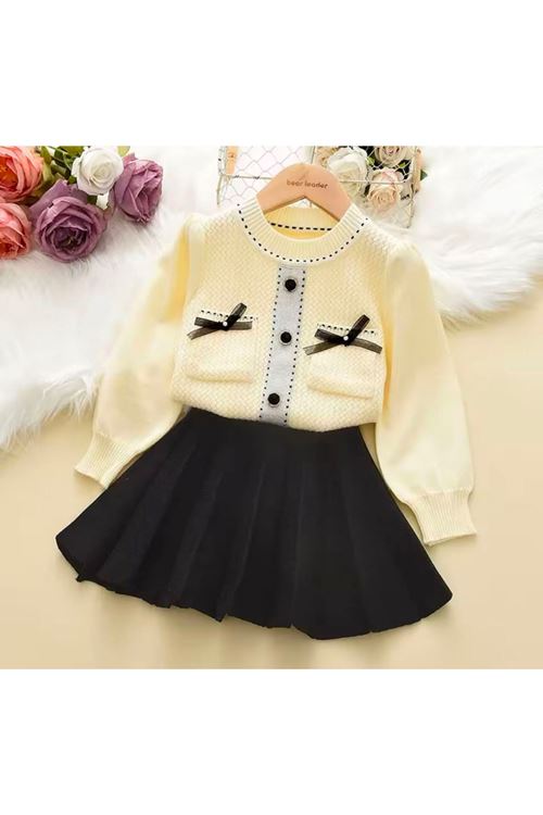 طفل بنت شتوية تنورة جاكيت