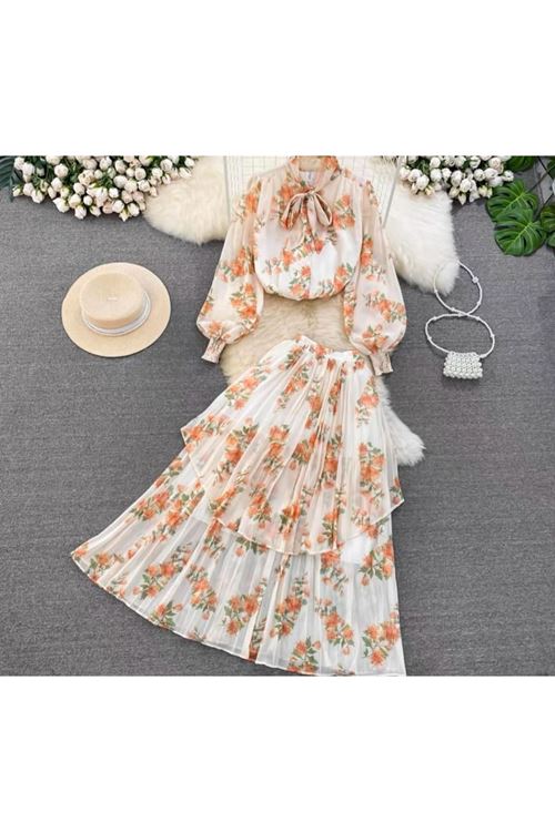 ملابس نسائية صيفية تنورة و قميص 