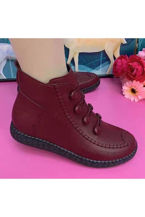 أحذية نسائية شتوية  بوت قصير فلات