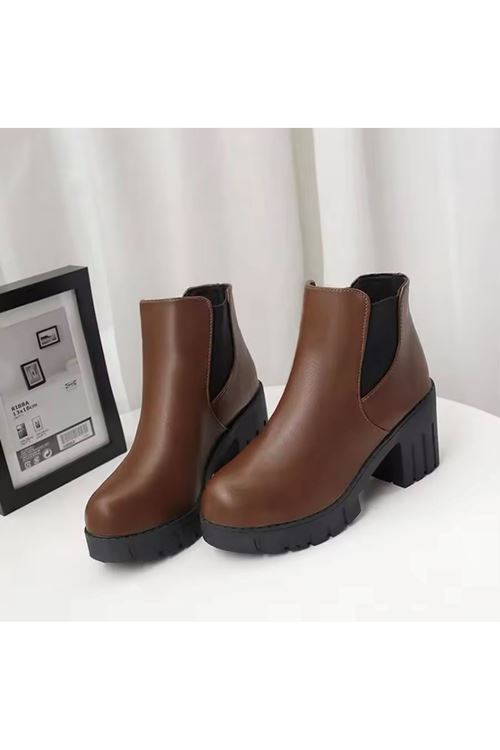 أحذية نسائية شتوية بوت قصير كعب