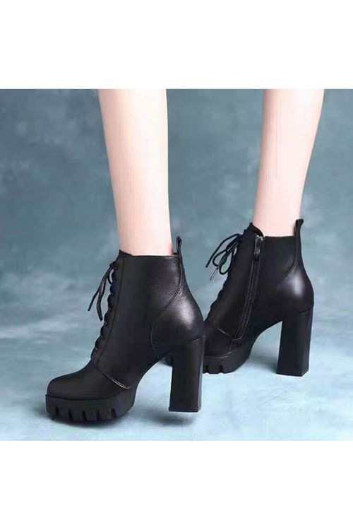 احذية نسائية شتوية بوت قصير كعب