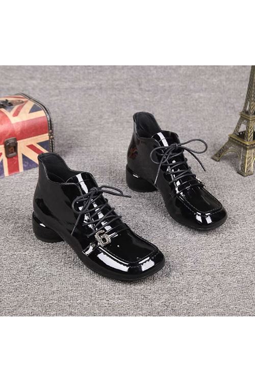 احذية نسائية شتوية بوت قصير فلات