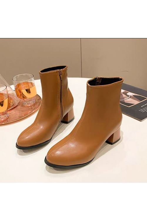 احذية نسائية شتوية بوت قصير كعب