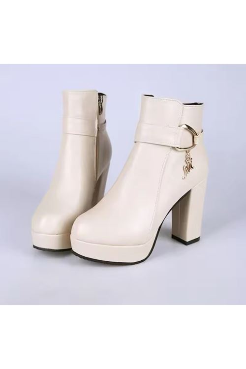 احذية نسائية شتوية بوت قصير كعب