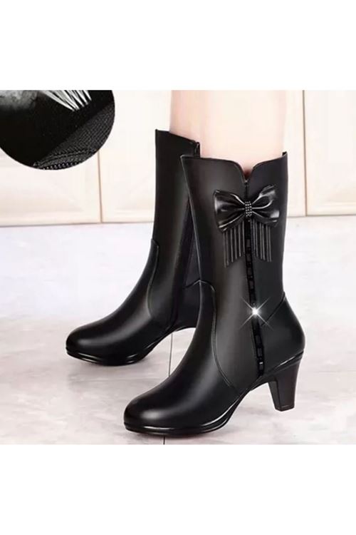 احذية نسائية شتوية بوت طويل كعب 