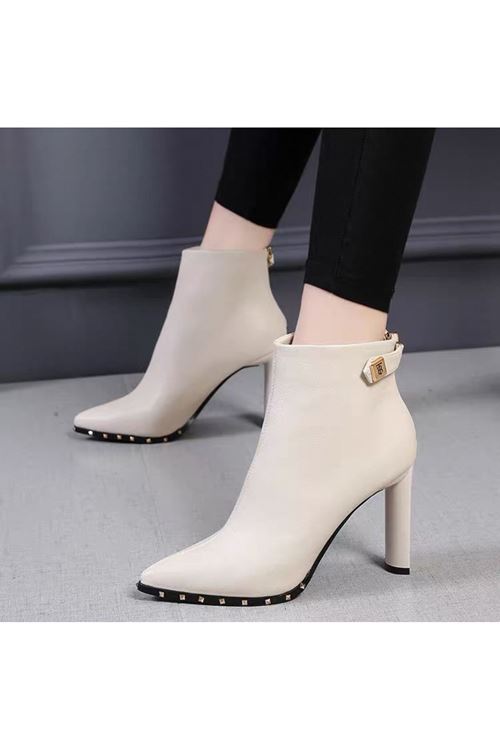 أحذية نسائية شتوية بوت قصير كعب	