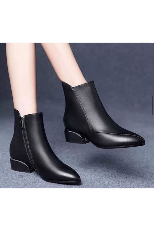 احذية نسائية شتوية بوت قصير كعب   