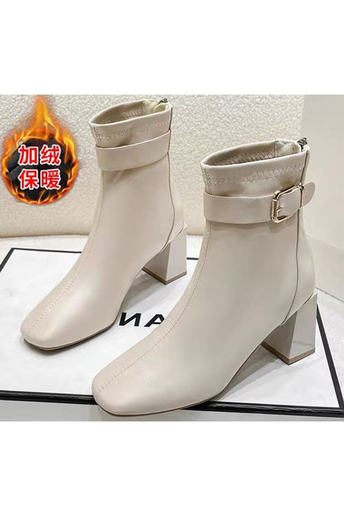 احذية نسائية شتوية بوت قصير كعب    