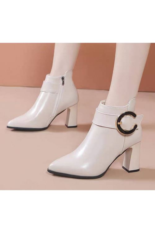 احذية نسائية شتوية بوت قصير كعب    