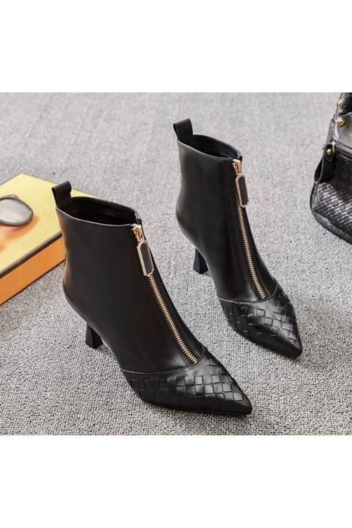 الأحذية نسائية شتوية بوت قصير كعب 