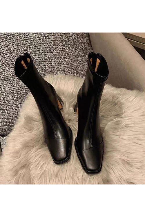 الأحذية نسائية شتوية بوت قصير كعب 