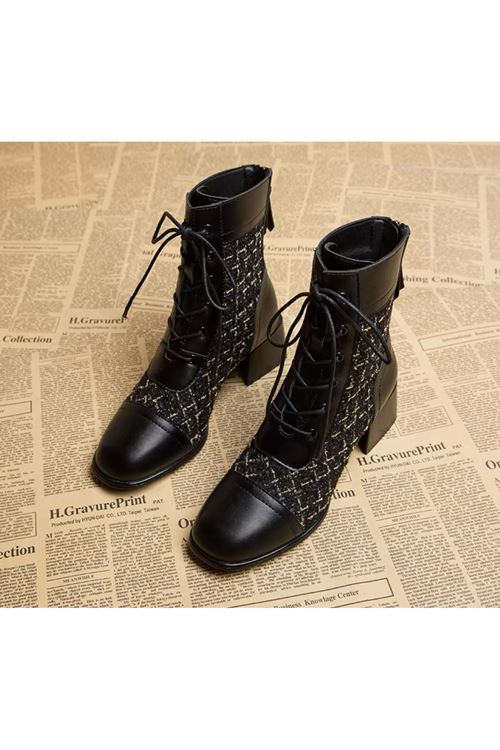 احذية نسائية شتوية بوت قصير كعب   