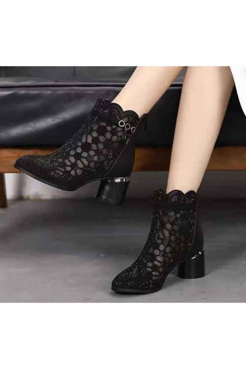 احذية نسائية شتوية بوت قصير كعب   