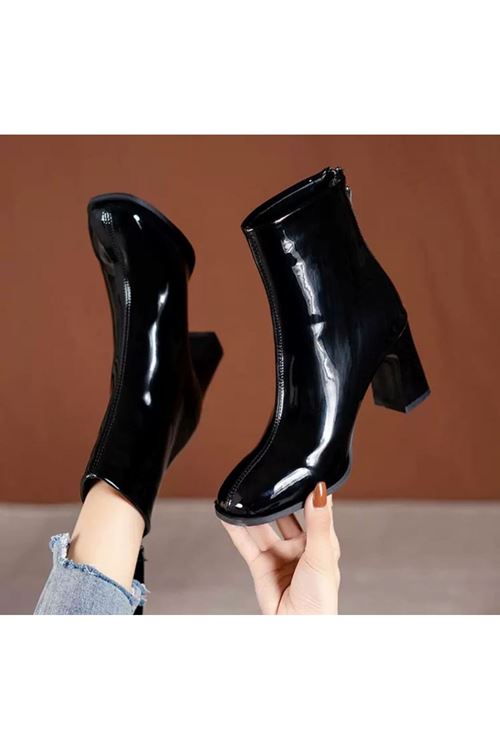 احذية نسائية شتوية بوت قصير كعب 