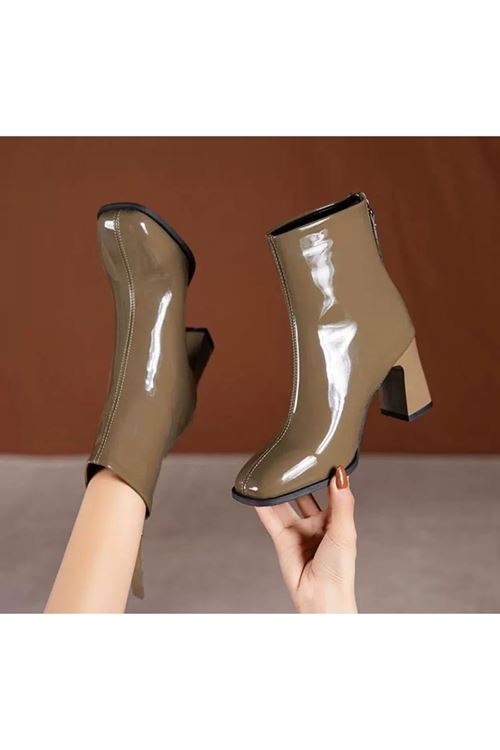 احذية نسائية شتوية بوت قصير كعب 