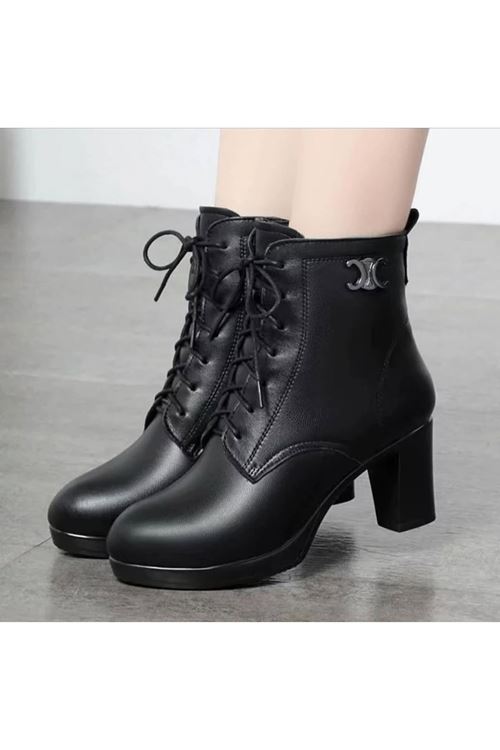 احذية نسائية شتوية بوت قصير كعب