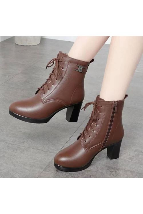 احذية نسائية شتوية بوت قصير كعب