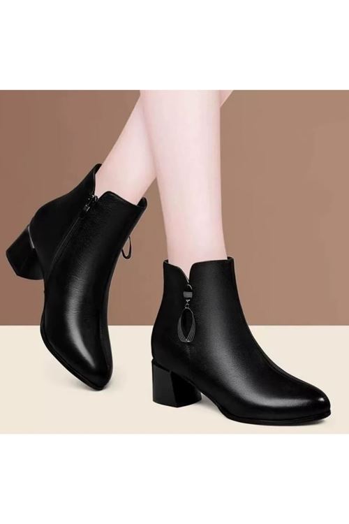 احذية نسائية شتوية بوت قصير كعب