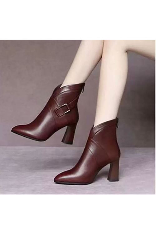 احذية نسائية شتوية بوت قصير كعب 