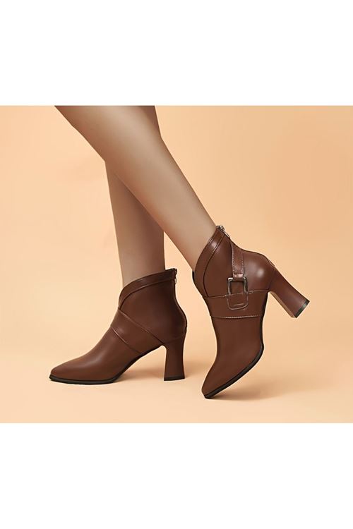 احذية نسائية شتوية بوت قصير كعب 