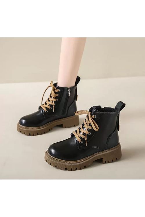 الأحذية النسائية الشتوية بوت قصير فلات