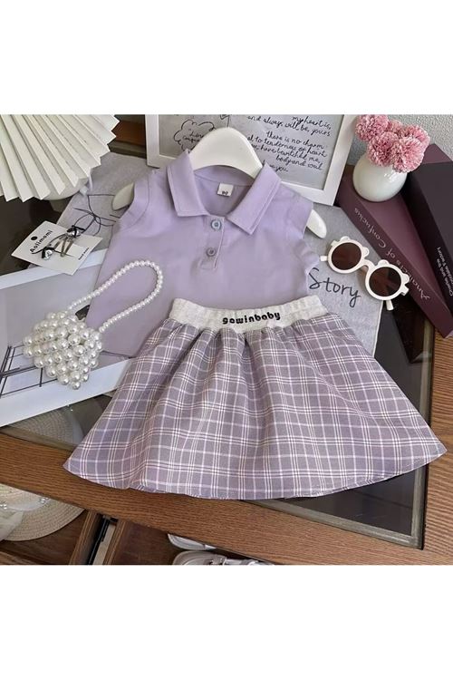 طفل بنت صيفية تراك تنورة و قميص 