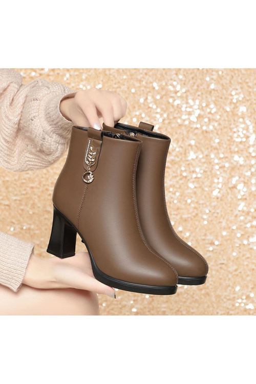 احذية نسائية شتوية بوت قصير كعب 