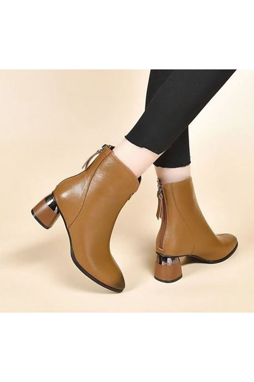 احذية نسائية شتوية بوت قصير كعب 