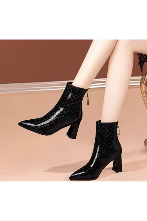 احذية نسائية شتوية بوت قصير كعب 