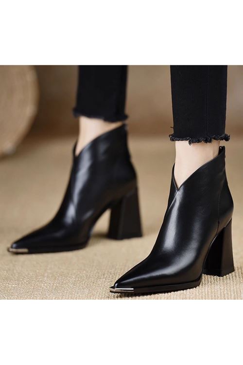 احذية نسائية شتوية بوت قصير كعب 