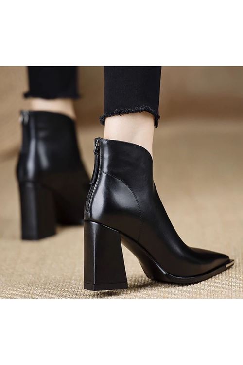 احذية نسائية شتوية بوت قصير كعب 