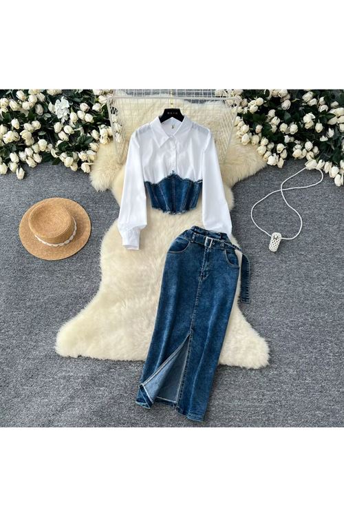 ملابس نسائية صيفية تنورة و قميص 