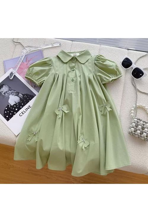 طفل بنت صيفية فستان    