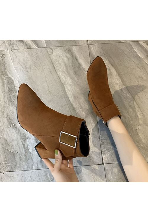 احذية نسائية شتوية بوت قصير كعب 