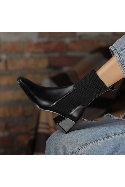 احذية نسائية شتوية بوت قصير كعب 