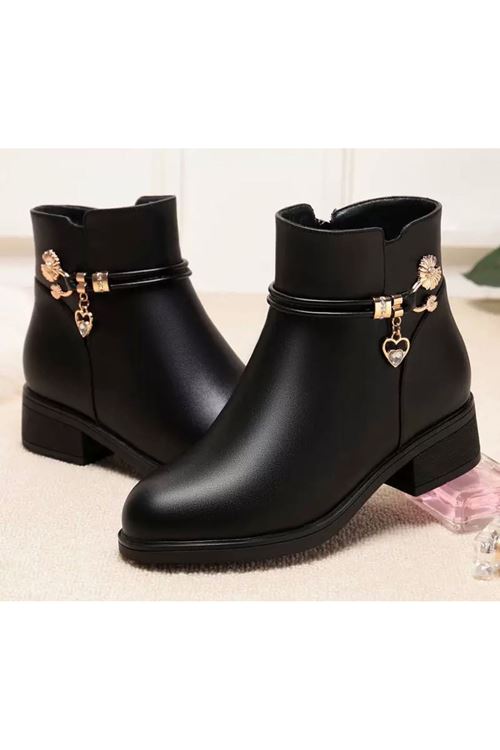 أحذية نسائية شتوية بوت قصير كعب	 