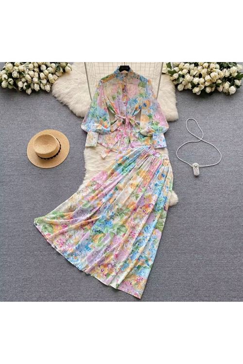 ملابس نسائية صيفية تنورة قميص 