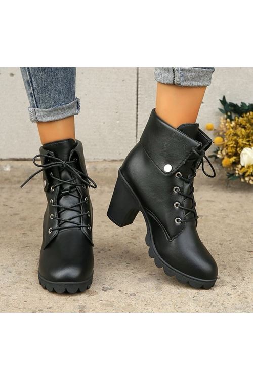 احذية نسائية شتوية بوت قصير كعب 