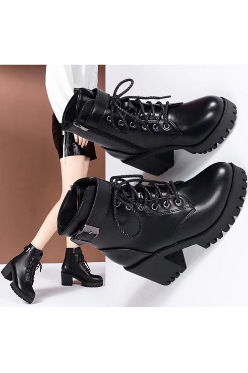 احذية نسائية شتوية بوت قصير كعب  