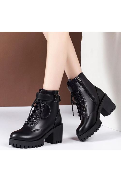 احذية نسائية شتوية بوت قصير كعب  